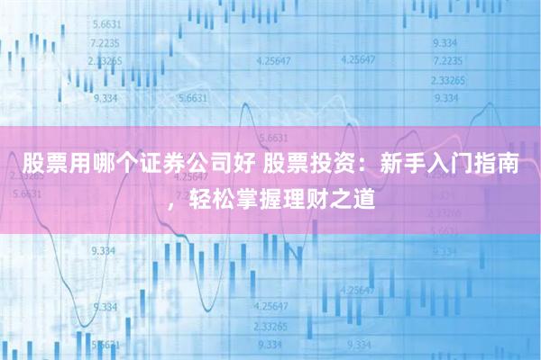 股票用哪个证券公司好 股票投资：新手入门指南，轻松掌握理财之道